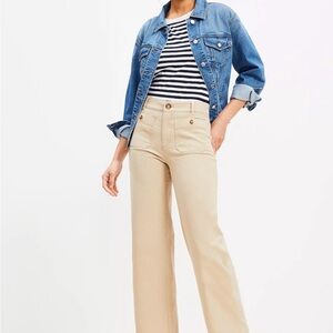 Tan Pants Ankle Wide Leg Pants